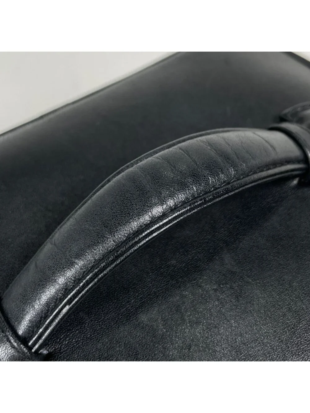 Chanel Makeup Pouch CC Logo Bicolor Leather Black
